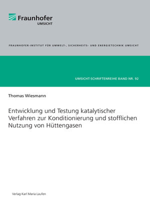 cover image of Entwicklung und Testung katalytischer Verfahren zur Konditionierung und stofflichen Nutzung von Hüttengasen